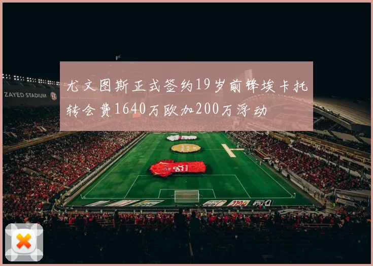 尤文图斯正式签约19岁前锋埃卡托转会费1640万欧加200万浮动